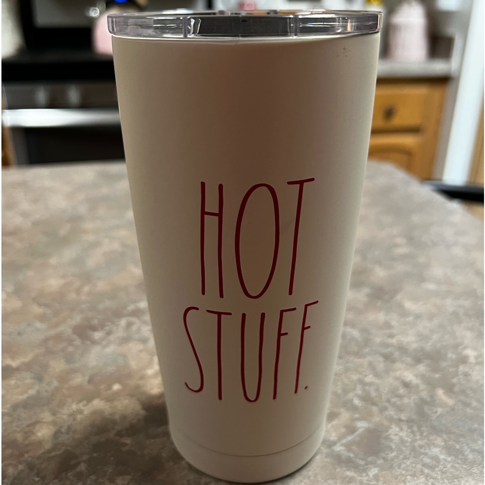 Rae Dunn Hot Stuff travel mug